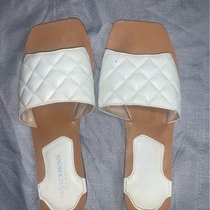 Fashion nova white sandals